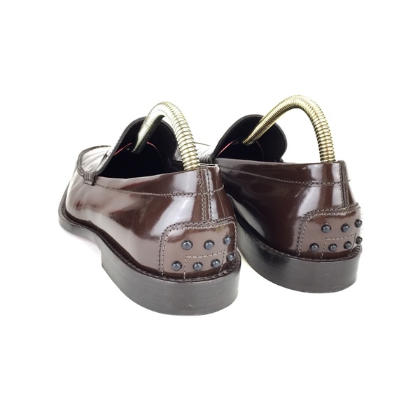 TOD'S Brown Patent Leather Loafers - Picture 11 of 13